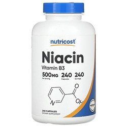 Nutricost Ниацин, 500 мг, 240 капсул