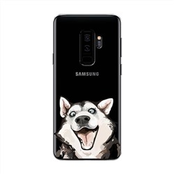 Силиконовый чехол Радостный хаски на Samsung Galaxy S9 Plus