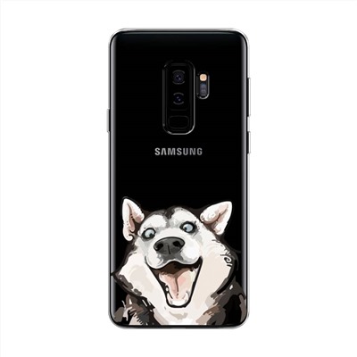 Силиконовый чехол Радостный хаски на Samsung Galaxy S9 Plus