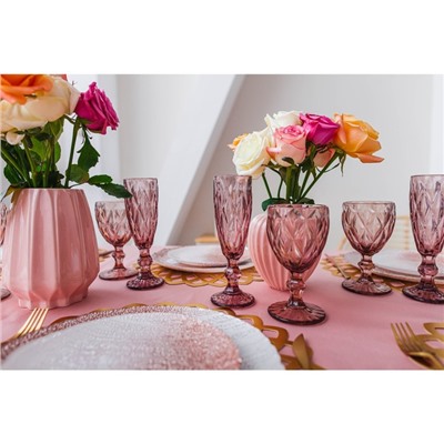Набор бокалов из стекла для шампанского Magistro «Круиз», 160 мл, 7×20 см, 6 шт, цвет розовый
