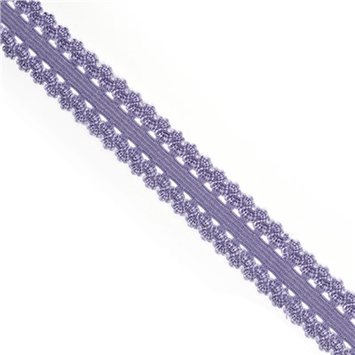 Резинка TBY бельевая ажурная 20мм арт.RB04380S цв.S380 св.фиолетовый 1 метр