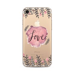 Силиконовый чехол Love на розовом облаке на iPhone 8