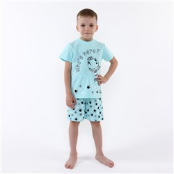 Пижама для мальчика, цвет светло-бирюзовый , рост 86 см