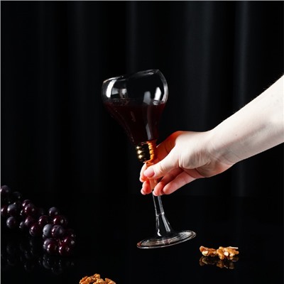 Бокал из стекла для вина Magistro «Лампочка», 300 мл, 9×22,5 см