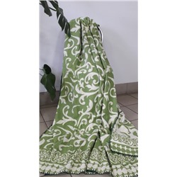 Байковое одеяло 1,5 сп  Завиток светло-зеленый