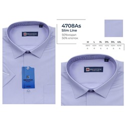 4708As* Рубашка мужская полуприт модал Brostem
