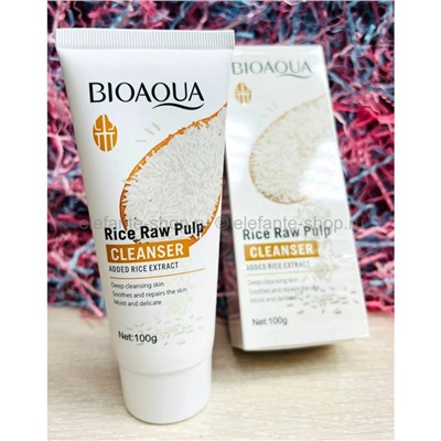 Пенка для умывания Bioaqua Rice Raw Pulp Cleanser 100g (13)