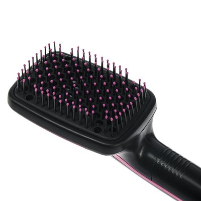 УЦЕНКА Фен-щетка для волос LuazON LFS-01, 220 В, 1600 Вт, 3 режима, чёрно-розовый