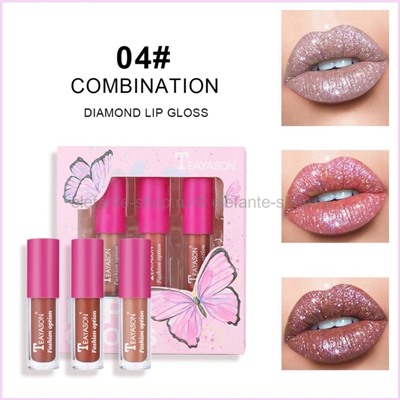 Набор матовых помад Teayason Diamond Lip Gloss #04