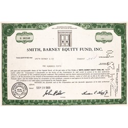 Акция Брокерская компания Smith Barney equity fund, США (1960-е, 1970-е гг.)