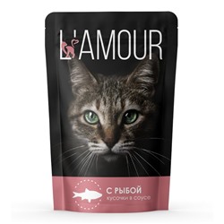 Влажный корм "L’AMOUR" для кошек, рыба в соусе, 75 г