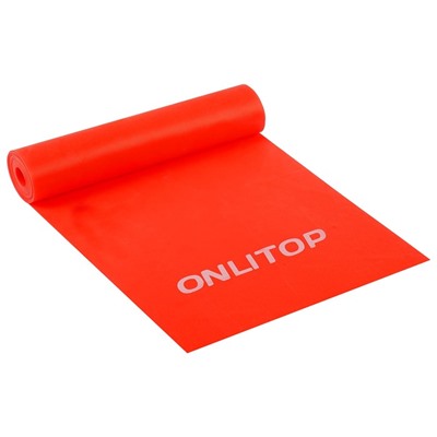 Эспандер ленточный для фитнеса ONLYTOP, 150х15х0,04 см, 10 кг, цвета МИКС