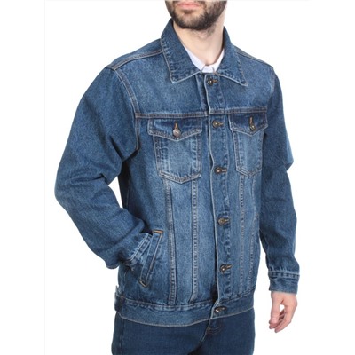 5925 BLUE Куртка джинсовая мужская JEANS FASHION (80% хлопок, 15% полиамид, 5% спандекс)