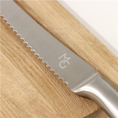Нож для хлеба Magistro Ardone, лезвие 19,5 см, цвет серебристый
