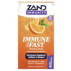 Zand Immune Fast, Пикантный апельсин, 30 жевательных таблеток