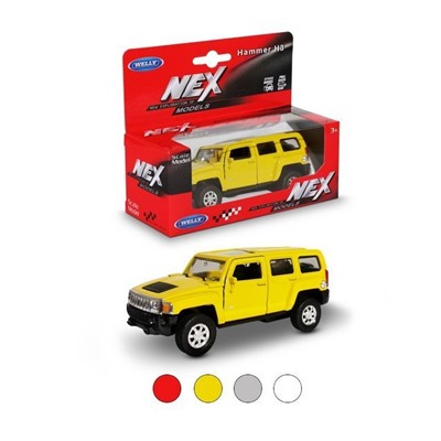 Welly. Машинка 1:38 "Hummer H3" пруж. мех., цвет в ассорт. арт.43629W