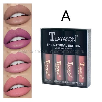 Набор матовых помад TEAYASON Liquid Matte Minis #A 4 штуки (106)