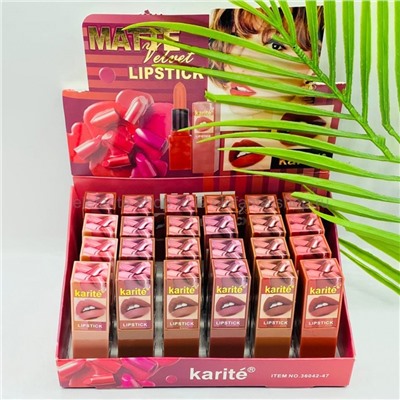 Набор матовых помад для губ Karite Velvet Matte Lipstick No.36042-47, 8 штук