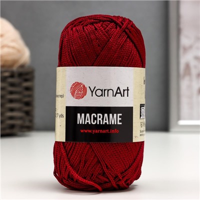 Пряжа "Macrame Макраме" 100% полиэстер 130м/90гр (145 бордо)