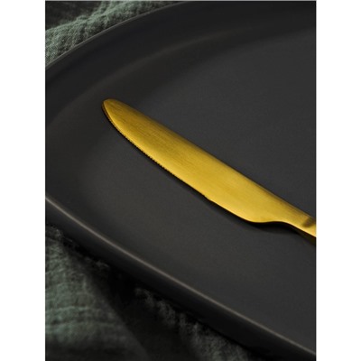 Нож столовый из нержавеющей стали Magistro «Оску стандарт», длина 21,3 см, цвет золотой
