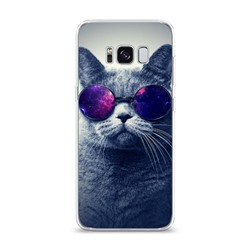 Силиконовый чехол Космический кот на Samsung Galaxy S8