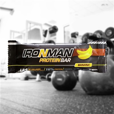 Батончик Protein Bar с коллагеном, банан, тёмная глазурь, 50 г