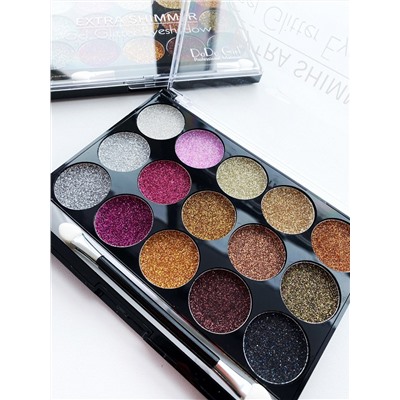 Тени для век DoDo Girl Professional Make Up 15 Color Palette Extra Shimmer Gel Glitter Eyeshadow (тон 02)