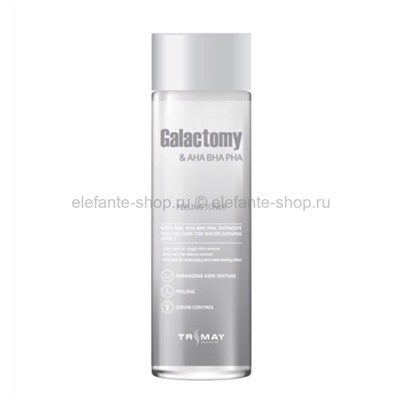 Пилинг тонер с галактомисисом и кислотами Trimay Galactomy & AHA BHA PHA Peeling Toner 210ml (51)