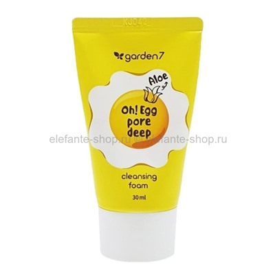 Пенка для умывания Garden 7 Oh! Egg Pore Deep Aloe Cleansing Foam 30ml (51)