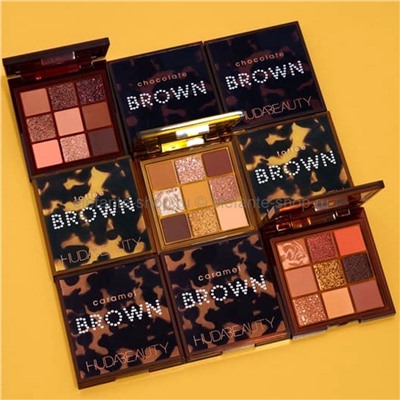 Набор из трех палеток теней Huda Beauty Brown Obsessions Eyeshasow Palettes Spring Summer 2021 (106)