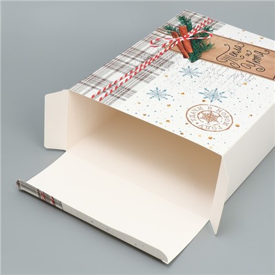 Коробка складная «Тепла и уюта», 22 × 30 × 10 см