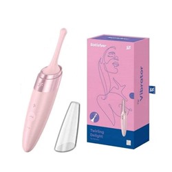 Satisfyer Перезаряжаемый точечный вибромассажер Twirling Delight (розовый)