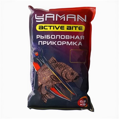 Прикормка Yaman Active Bite Карп-Карась Big Fish, цвет коричневый, 900 г