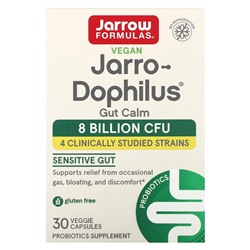 Jarrow Formulas Jarro-Dophilus, Успокоение кишечника - 8 миллиардов КОЕ - 30 растительных капсул - Jarrow Formulas