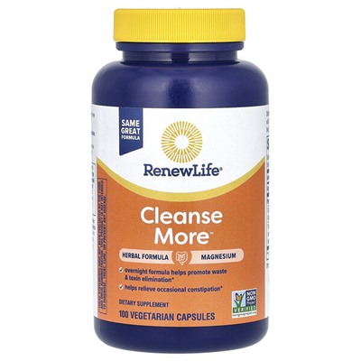 Renew Life Cleanse More, 100 растительных капсул - Renew Life - Очистка кишечника