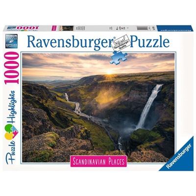 Ravensburger. Пазл карт. 1000 арт.16738 "Водопад Хайфосс, Исландия"