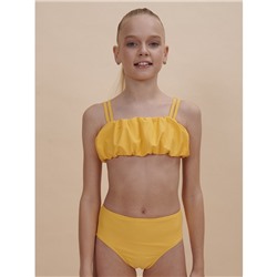 Купальный костюм для девочек, рост 140-146 см, цвет жёлтый