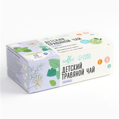 Детский  травяной чай  М&B, ночка  4+ мес, 20 п