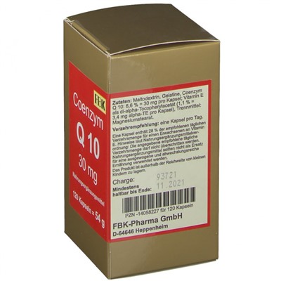 Coenzym (Коензим) Q10 30 mg 120 шт