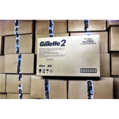 Одноразовые станки Gillette 2 (24шт) (на листе) RusPack