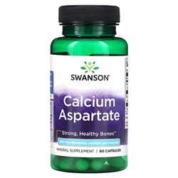 Swanson Аспартат кальция, 200 мг, 60 капсул