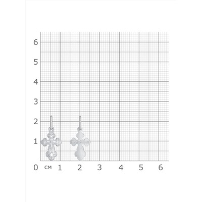 025.55 крест из серебра штампованный белый