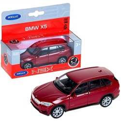 Welly. Машинка 1:38 "BMW X5", металл, пруж. мех., цвет в асс. арт.43691W