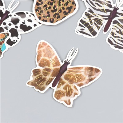 Бабочки картон "Шкуры животных" набор 12 шт h=4-10 см