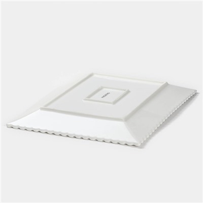 Тарелка фарфоровая обеденная Magistro «Лакомка», 25×20 см, цвет белый