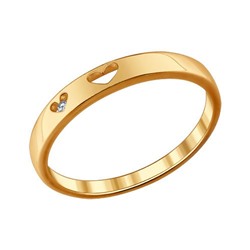 Помолвочное позолоченное кольцо, 93010409