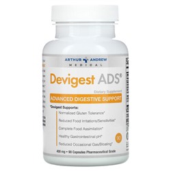 Arthur Andrew Medical Devigest ADS, Расширенная поддержка пищеварения, 400 мг, 90 капсул
