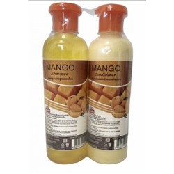 MANGO, Combo SHAMPOO+CONDITIONER, Coco Blues (МАНГО, Набор ШАМПУНЬ и КОНДИЦИОНЕР с экстрактом Манго, Здоровье и восстановление волос, Коко Блю), 360 мл. + 360 мл.