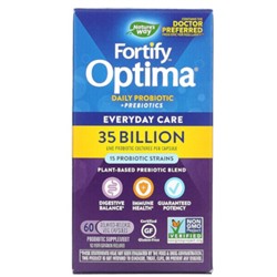 Nature's Way Fortify Optima, Ежедневный пробиотик + Пребиотики, 35 миллиардов КОЕ, 60 капсул с замедленным высвобождением - Nature's Way