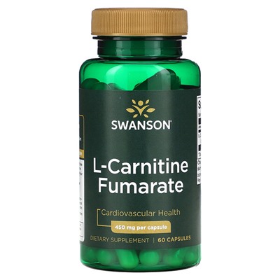 Swanson L-Карнитин Фумарат - 450 мг - 60 капсул - Swanson